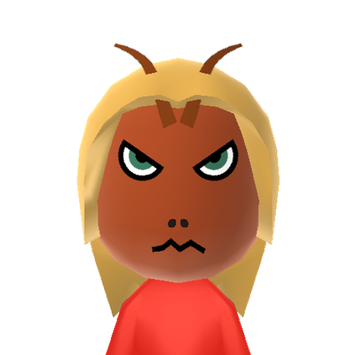 Blaziken Mii character: Fire/Fighting type Pokemon that fully evolves from Generation III starter Torchic.