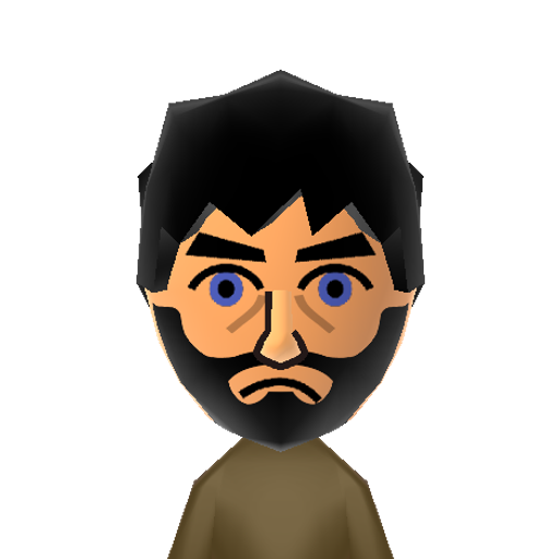 B.Sykes Mii character: The bad guy from the musical Oliver Twist.