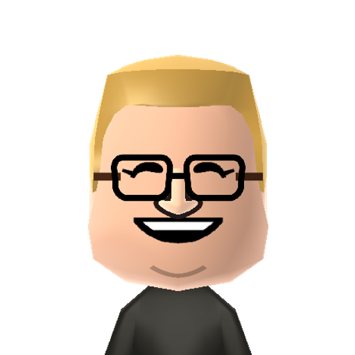 Drew Carey Mii character: Comedian, TV star, and host of "Whose Line Is It Anyway?" and "The Price is Right".