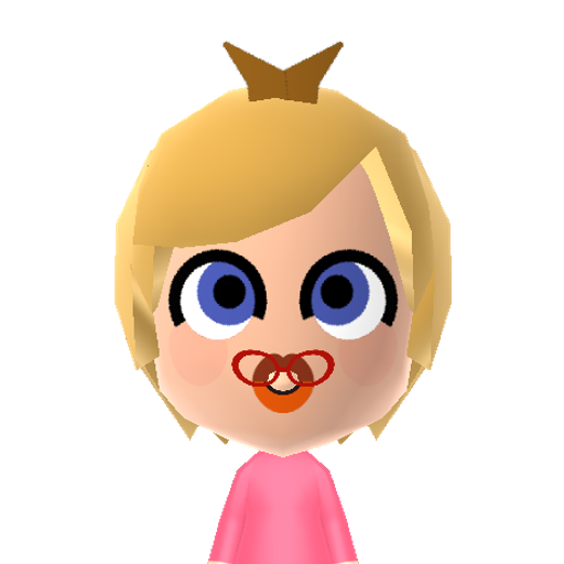 Baby Peach Mii character: The baby form of Princess Peach from Nintendo games.
