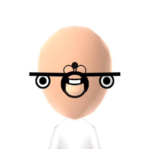airplane Mii character: An airplane on the face of a Mii.
