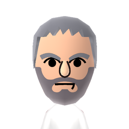 Plato Mii character: A Mii posted by the official Nintendo Facebook account in 2014