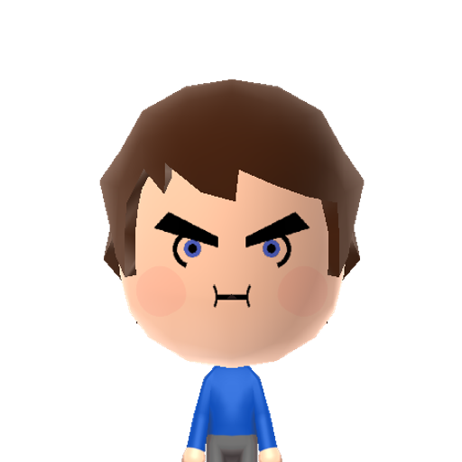 Ross Grump Mii character: Ross O'Donovan from Steam Train on the Youtube channel Game Grumps