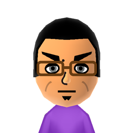 Bin-Koku Mii character: 3DS Wii U promotional Miis