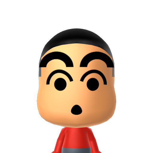 しんちゃん Mii character: These are extracted and derived from the Mii Central Miis from the 3DS Miitopia.