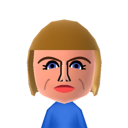 Jolie Mii character: Custom CPU Miis made by DezzyTheMaker, also used Mii Olympics in Wii Sports, Mii Olympics in Wii Sports Resort, and Mii Olympics in Wii Party, a Mod for Wii Sports, Wii Sports Resort, and Wii Party respectivel.