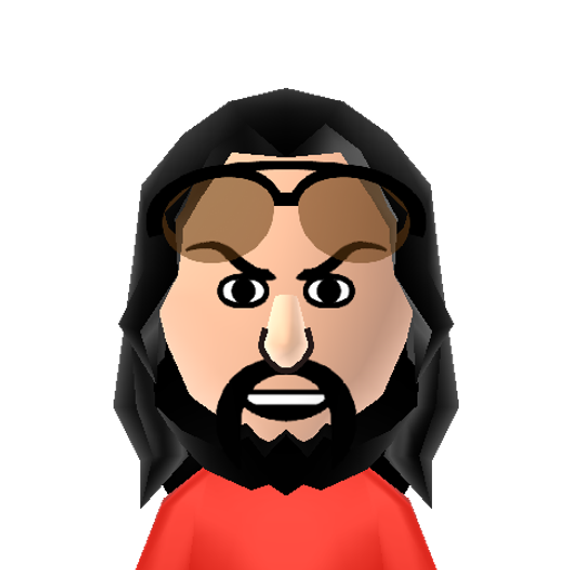 BarbeNoire Mii character: AKA Blackbeard, he is the Captain of the Blackbeard Pirates from the anime "One Piece".