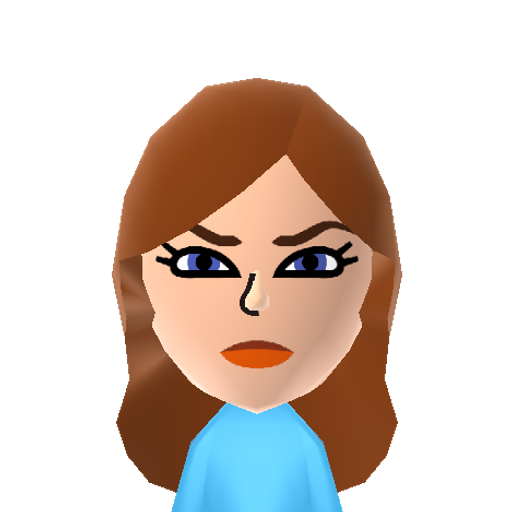 Barbara G. Mii character: Comissioner Gordon's daughter without her Batgirl mask. A slight variation on her appearance in Batman: The Animated Series.