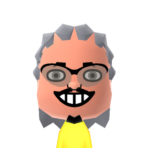 BigSlim Mii character: A Mii found in unused WaraWara files