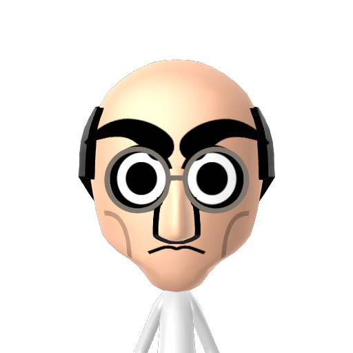 Dr. Jocko Mii character: This Mii was a street pass from this uploader's StreetPass Mii Plaza on their 3DS