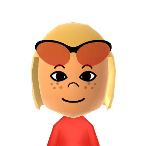 Francesca Mii character: A Mii from Wii Sports Resort: Meme Squad, a mod for Wii Sports Resort