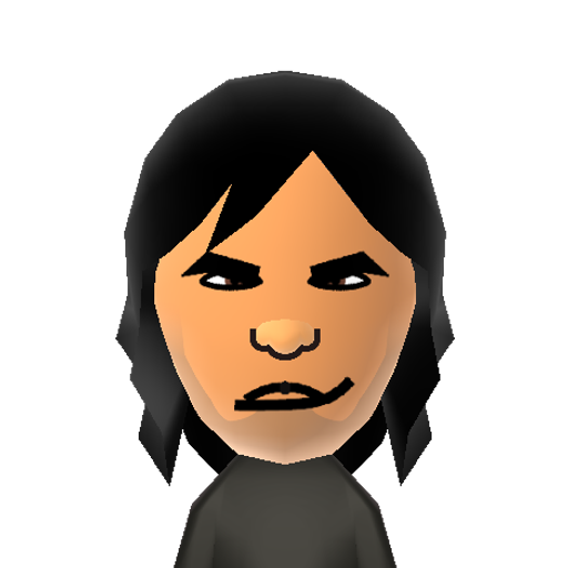 Scott Hall Mii character: "Say hello to the bad guy." It's pro wrestler Scott Hall, also known as Razor Ramon.