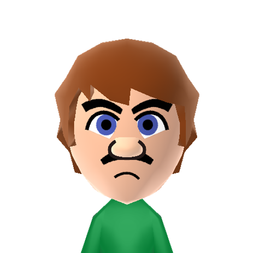 Luigi Mii character: Mario's brother, and the constant second banana of the Super Mario series.
