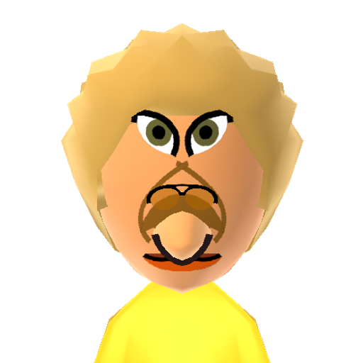 Big Bird Mii character: The fun loving bird from Sesame Street.