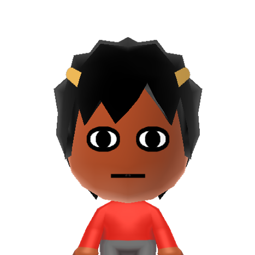 Kankri Mii character: Pre-scratch troll from "Homestuck". Has candy red blood, and bears no symbol.