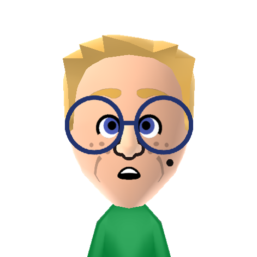 Geekwad Mii character: Hero of the kingdom of Wacky Funsters, Geekwad Gamer comes from the somewhat satirical "Geekwad Gamer" series of MS-DOS games (Wacky Funsters and Geekwad: Games of the Galaxy). He's every bit as geeky as he looks.