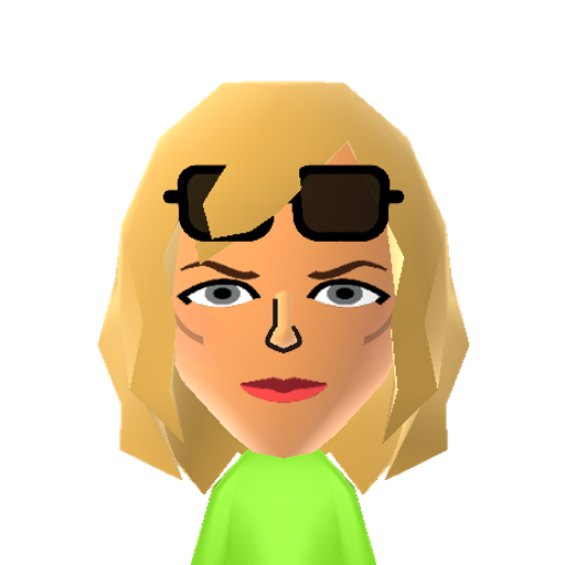 Sonya B. Mii character: The fighting gal from Mortal Kombat. Based on her appearance in Mortal Kombat 1 and Ultimate Mortal Kombat 3.