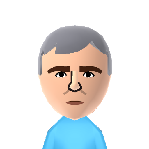 Smog Mii character: Bill Callahan, folk musician formerly known by the moniker "Smog".