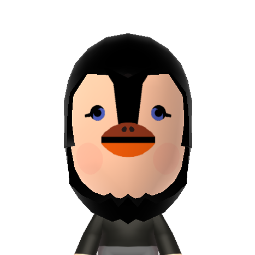 Mumble Mii character: Mumble, the tap dancing penguin from the animated movie "Happy Feet".