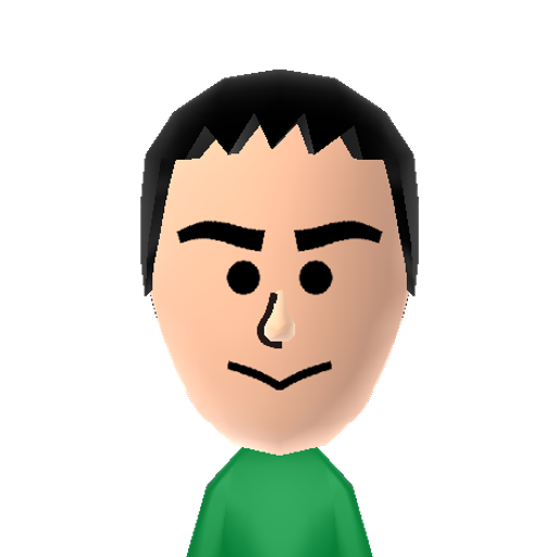 8かかりちょうB Mii character: A Mii from Minna no Jōshiki Ryoku TV