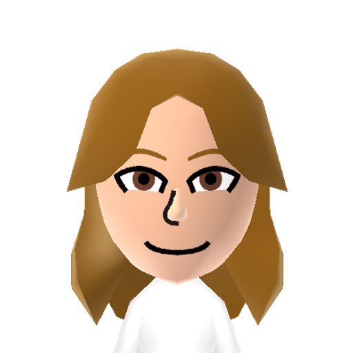 Meggy Mii character: A Mii from Wii Sports Resort: Meme Squad, a mod for Wii Sports Resort