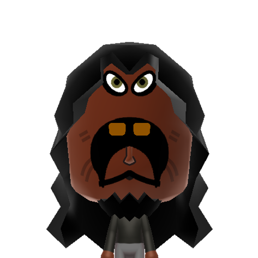 Mighty Poo Mii character: The singing turd from the game "Conker's Bad Fur Day".