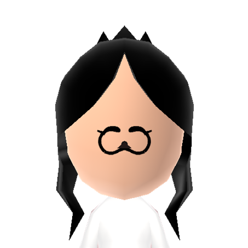 Omega Mii character: A Mii from Jackson's WSR Mod, a mod for Wii Sports Resort.