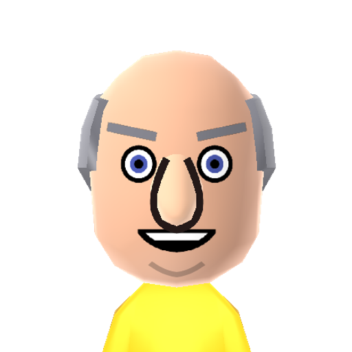 Dinkleberg Mii character: Timmy Turner's neighbor from "The Fairly Oddparents".