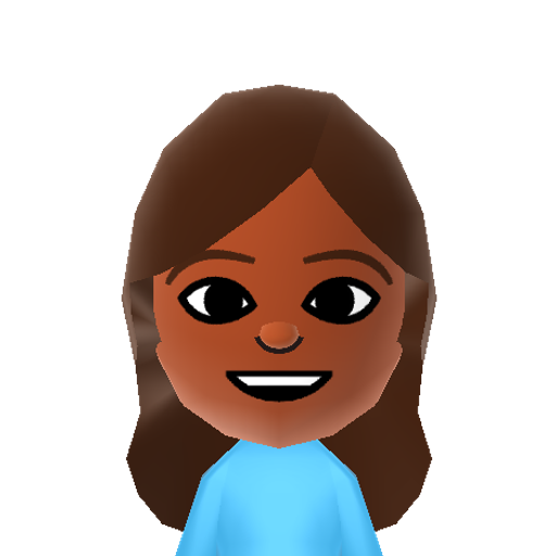 Haruka Mii character: A Mii from Wii Sports Club Resort, a mod for Wii Sports Resort.
