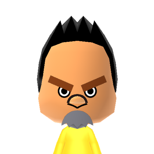 YellowBird Mii character: The bird that speeds up while in the air from the popular game/app "Angry Birds".