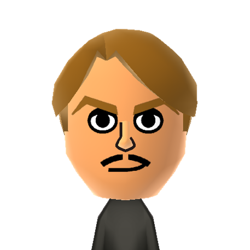 Westley Mii character: The hero from "The Princess Bride" played by Cary Elwes. Here he is as the man in black.