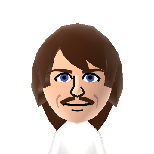 G Harrison Mii character: Guitarist and one of the four members of The Beatles.