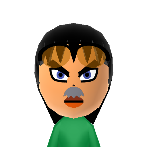 Jet Mii character: A Mii from Jackson's WSR Mod, a mod for Wii Sports Resort.