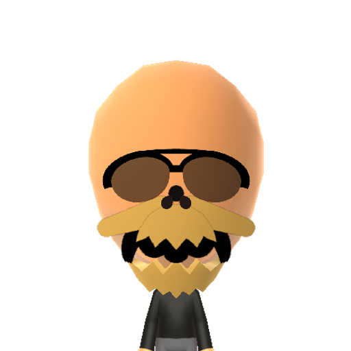 Skull Guy Mii character: What an x-ray of your other miis might look like.