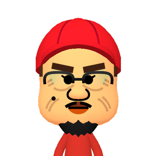 ShapeBeard Mii character: This Mii is from the Switch SDK as a SampleDB Mii.