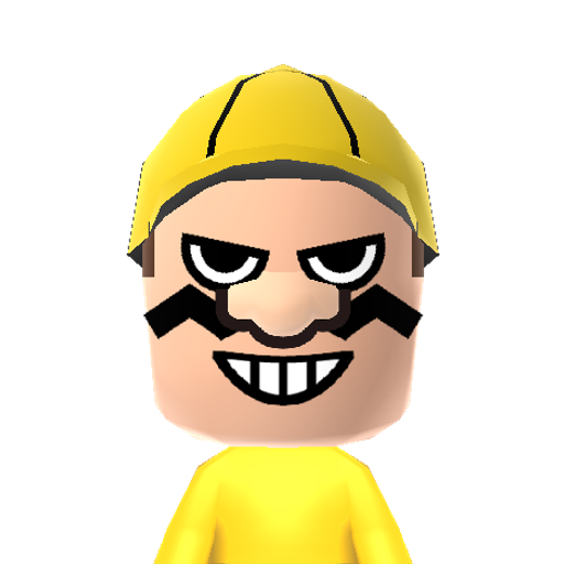 Wario Mii character: Mario's opposite and enemy.