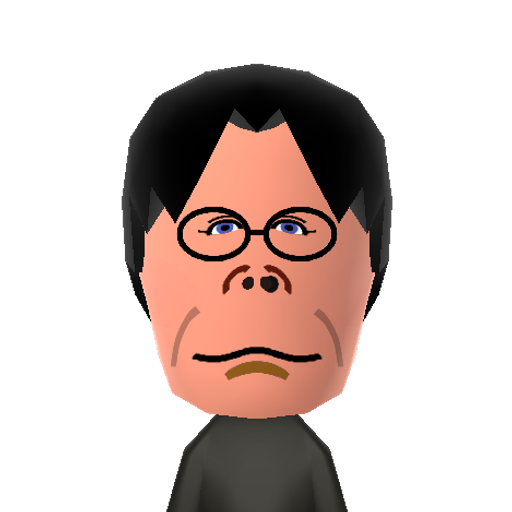 Steph King Mii character: Best-selling author.
