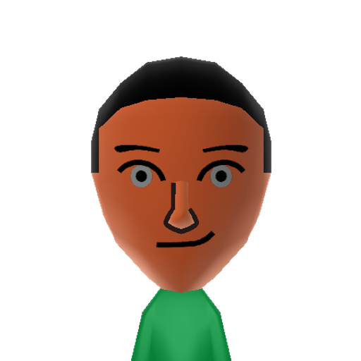 RajonRondo Mii character: Boston Celtics point guard.