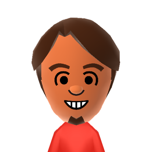 Cristian Mii character: A Mii from Wii Sports Resort: Meme Squad, a mod for Wii Sports Resort