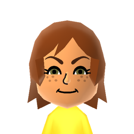 Random Mii character: A Mii from Press Sports, a mod for Wii Sports.