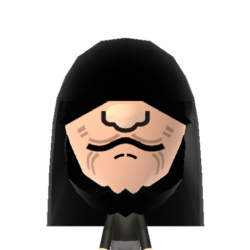 Sidious Mii character: The evil Sith Lord a.k.a. Senator Palpatine a.k.a. Emperor Palpatine from all of the Star Wars movies.