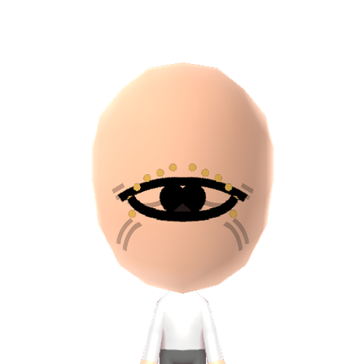 The Eye Mii character: This is a Mii uploaded for the 3DS version and distributed by Mii Central for both the 3DS and Switch versions of Miitopia.
