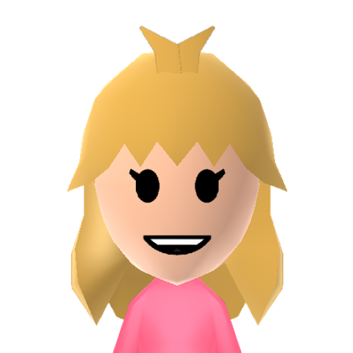 PaperPeach Mii character: A paper version of Peach from Paper Mario games.