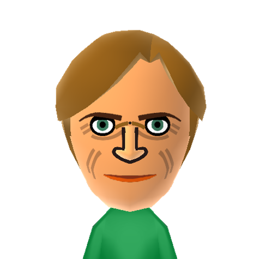 Will Dafoe Mii character: Actor best known for roles in "The Last Temptation of Christ", "Platoon", and "Spider-Man".