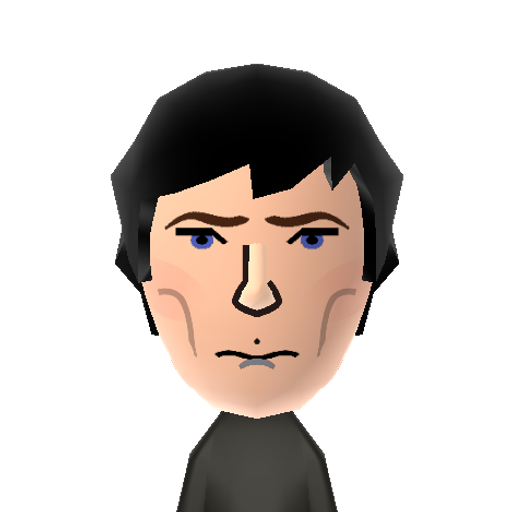 Benedict C Mii character: A British actor known for several roles: as the title character in the BBC series "Sherlock", as Khan in the film "Star Trek Into Darkness", and as the voice of Smaug the dragon in "The Hobbit".