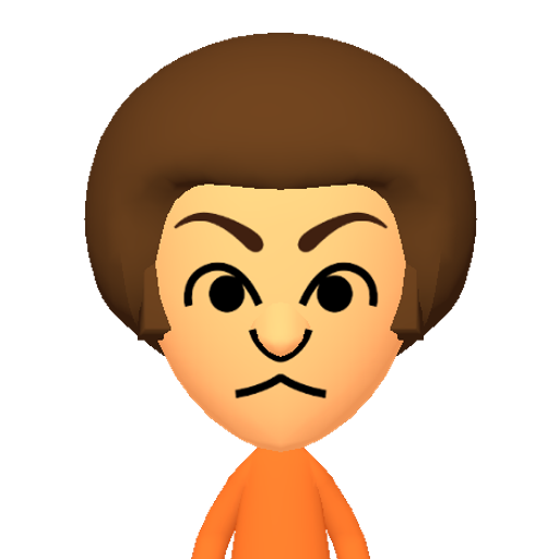 ㊑㊒㊓㌀㌅㌕ Mii character: This Mii is from the Switch SDK as a SampleDB Mii.