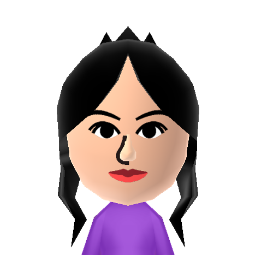 Mata Mii character: A Mii posted by the official Nintendo Facebook account in 2014