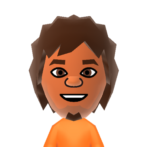 Rene Mii character: A Mii from Wii Sports Resort: Meme Squad, a mod for Wii Sports Resort