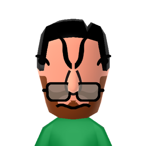 쑖陧㓱㢵꽃䳂楽偟ẙ Mii character: a mii i randomly generated using hxd and then using imhex to make adjustments to the mii.