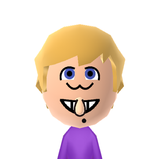 Foreheader Mii character: he has 2 faces!
